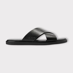 Cole Haan Men's Nantucket Cross Strap Sandals in Black. C38144